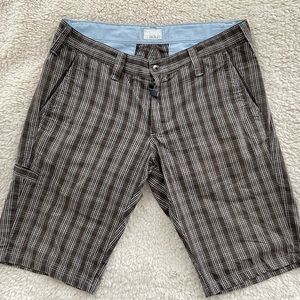 Men’s 36 Retro Energie by Sixty Plaid Shorts Gold